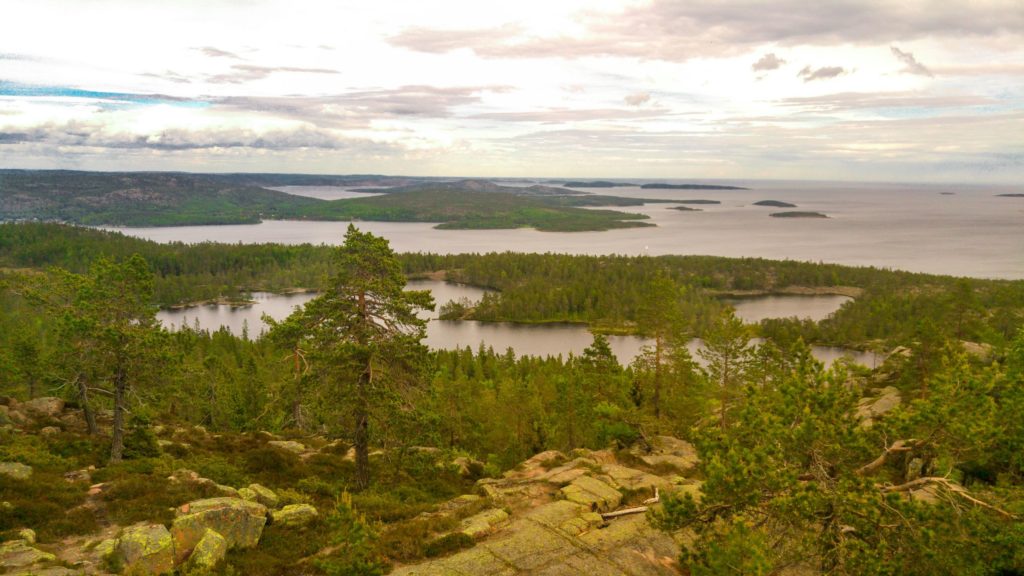Slåttdalsberget Mountain Skuleskogen National Park Sweden Scenic View of Lakes