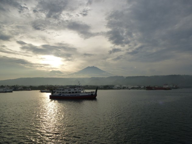 View of Kawa Ijen Mountain from the Ferry