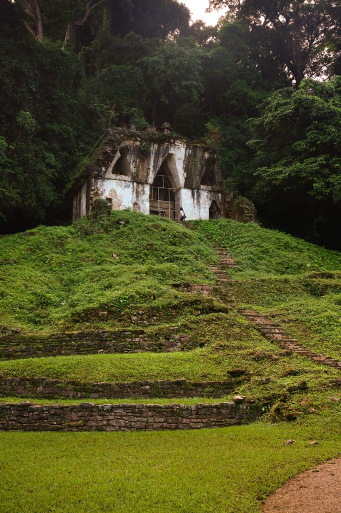 Temple of the Foliated Cross Palenque Mayan Ruins Mexico