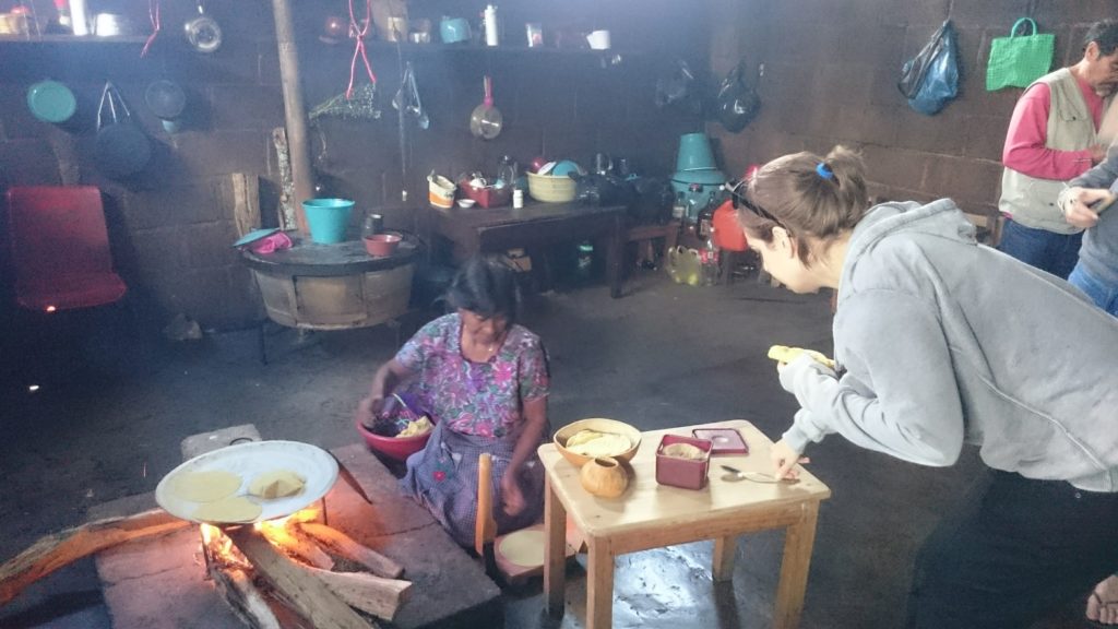 Tzotzil lady making tortillas