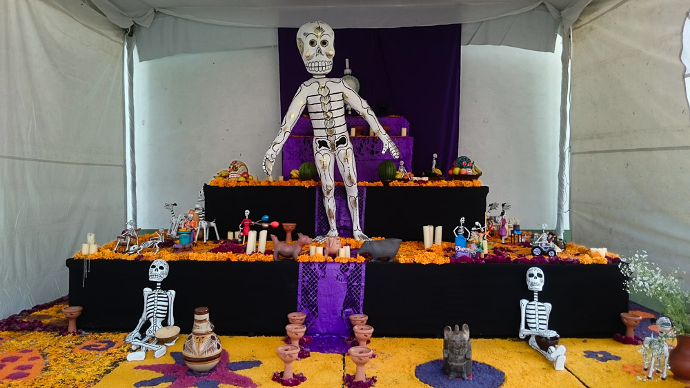 Altar display for Dias de los Muertos - Day of the Dead Mexico