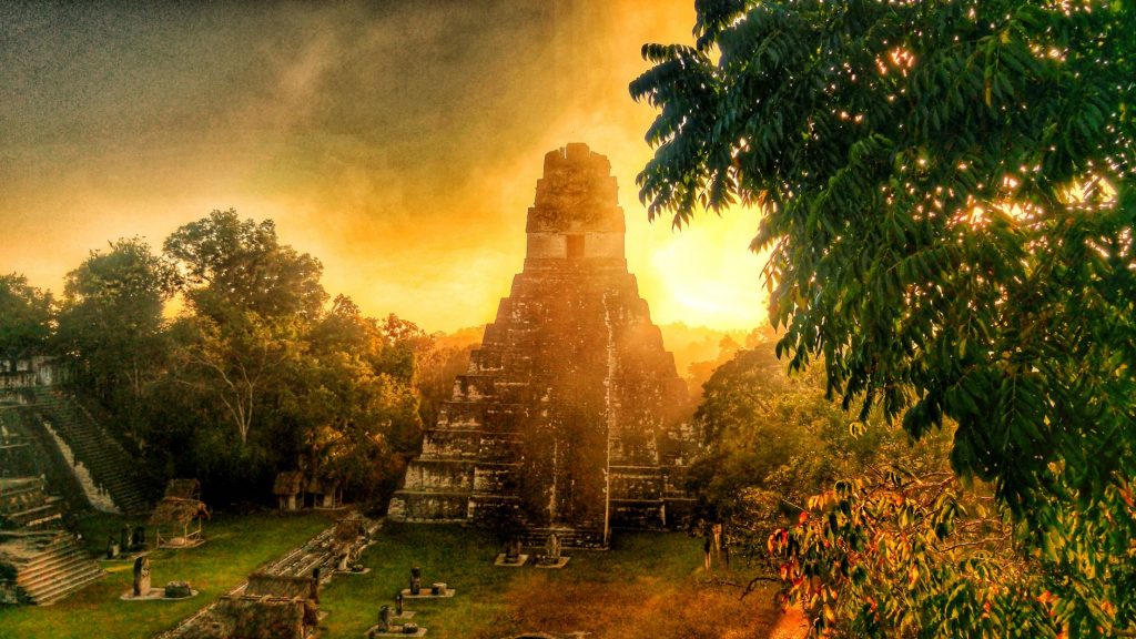 Tikal Sunrise over Temple of the Grand Jaguar