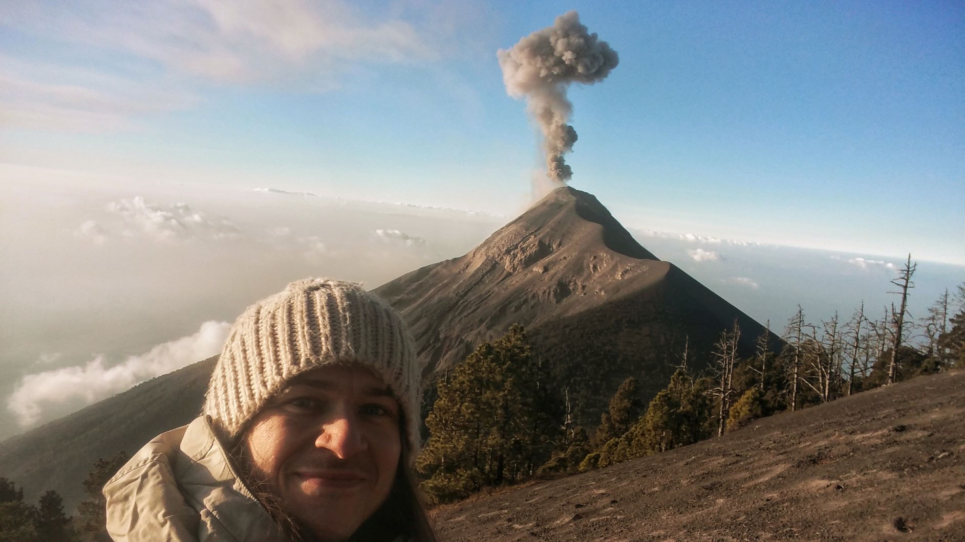View of Fuego Volcano Guatemala