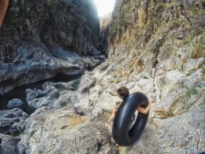 Tubing in a canyon in Nicaragua