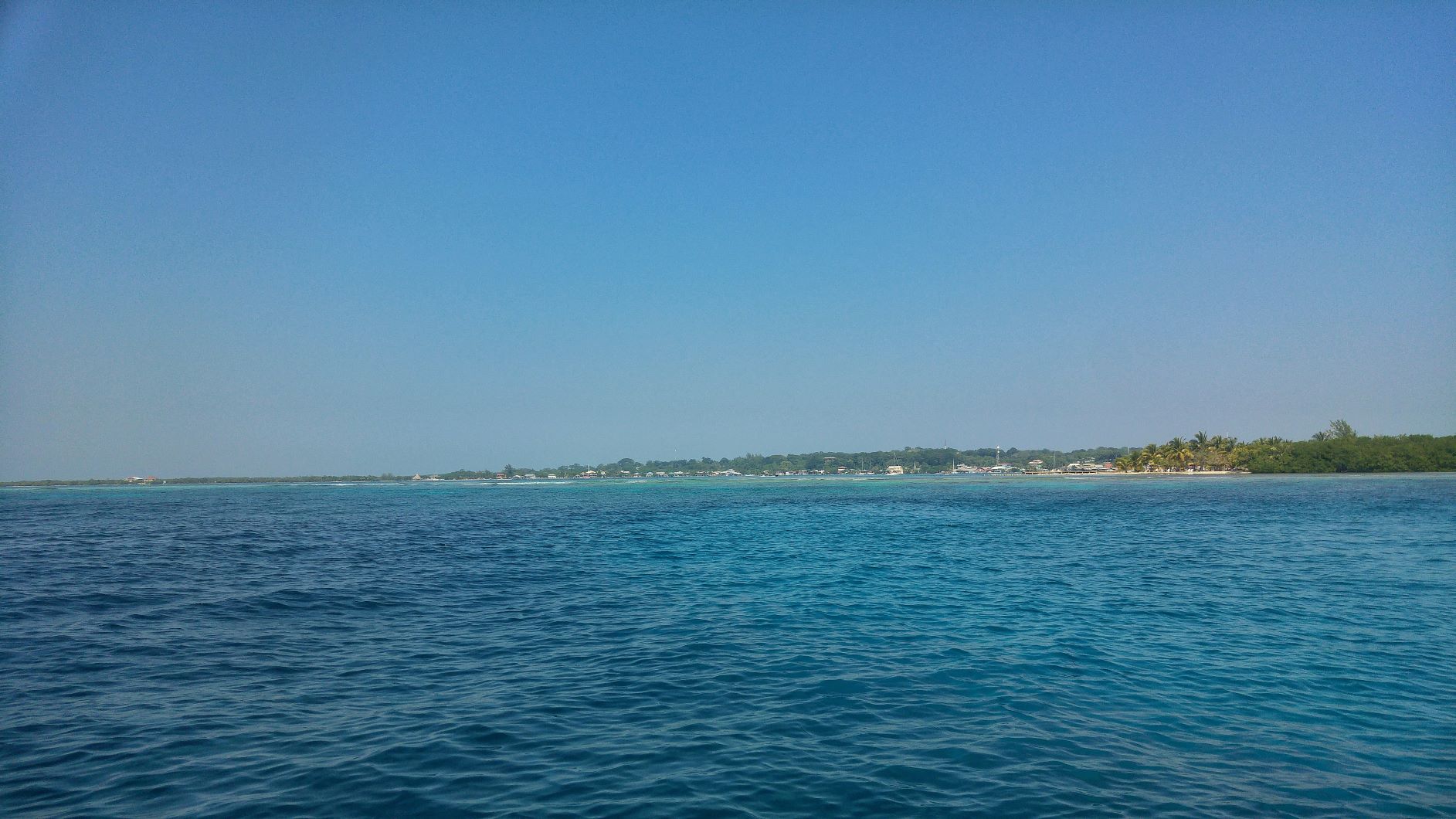 Blue Caribbean Sea around Utila