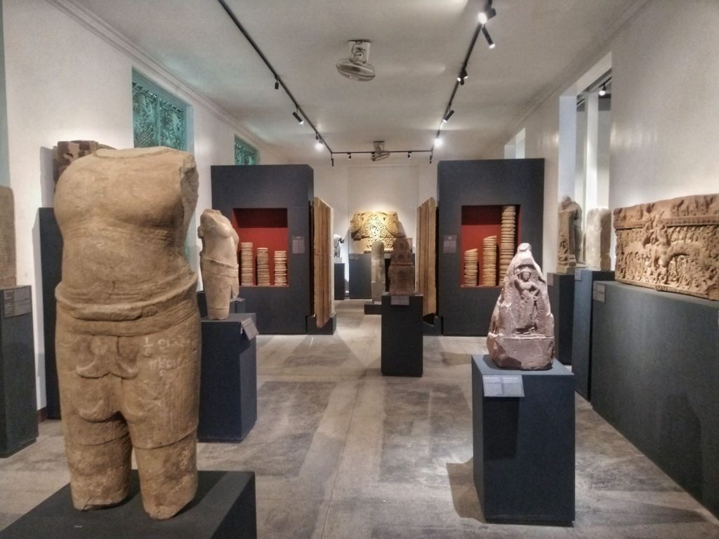 Artefacts in a museum