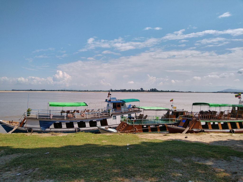 Boats on the Irrawaddy River