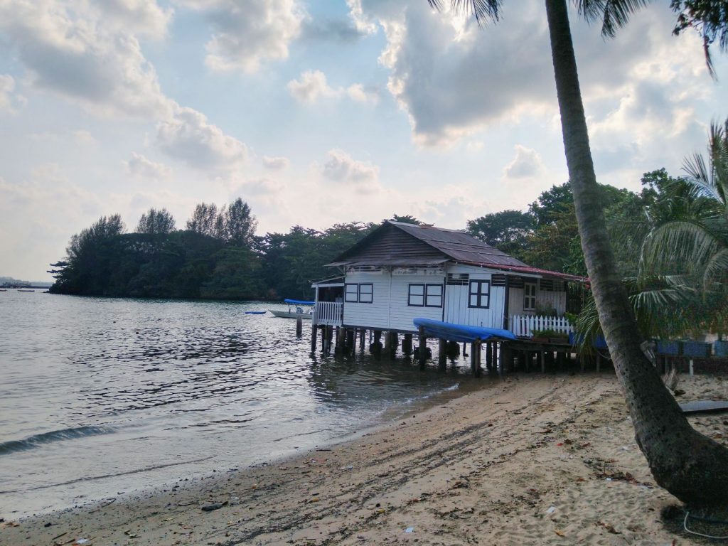 Wooden hut on the beach