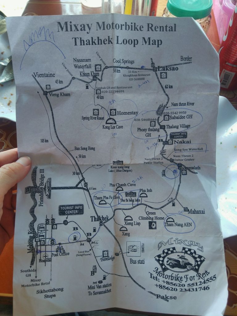 Thakhek Loop Map