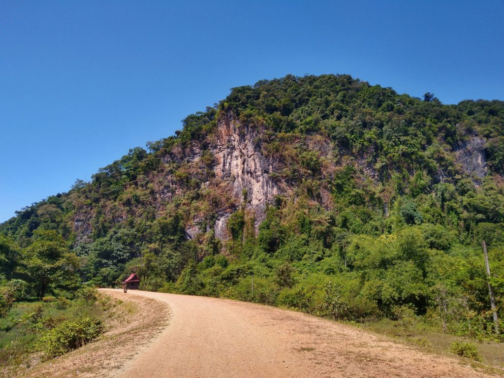 Mountain on a dirt road