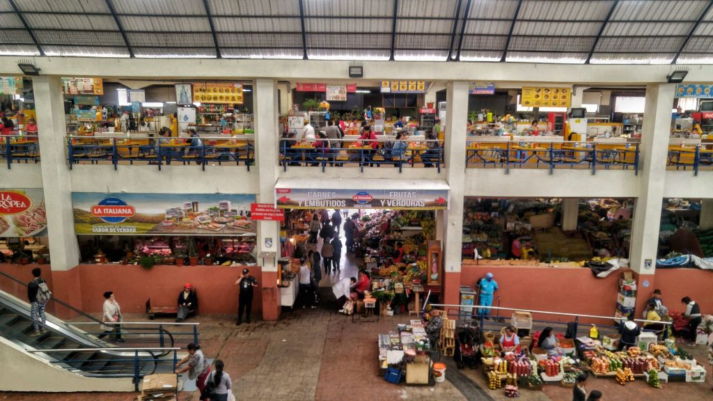South American indoor food market