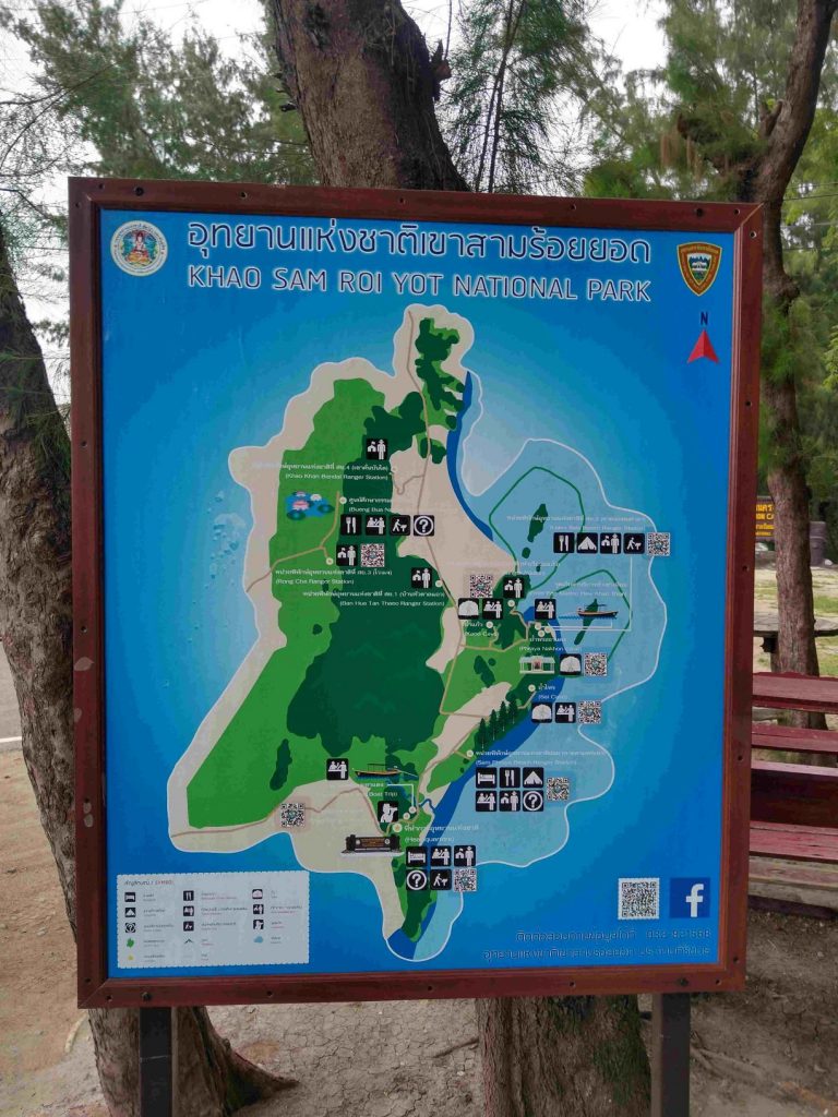 Map of Khao Sam Roi Yot National Park