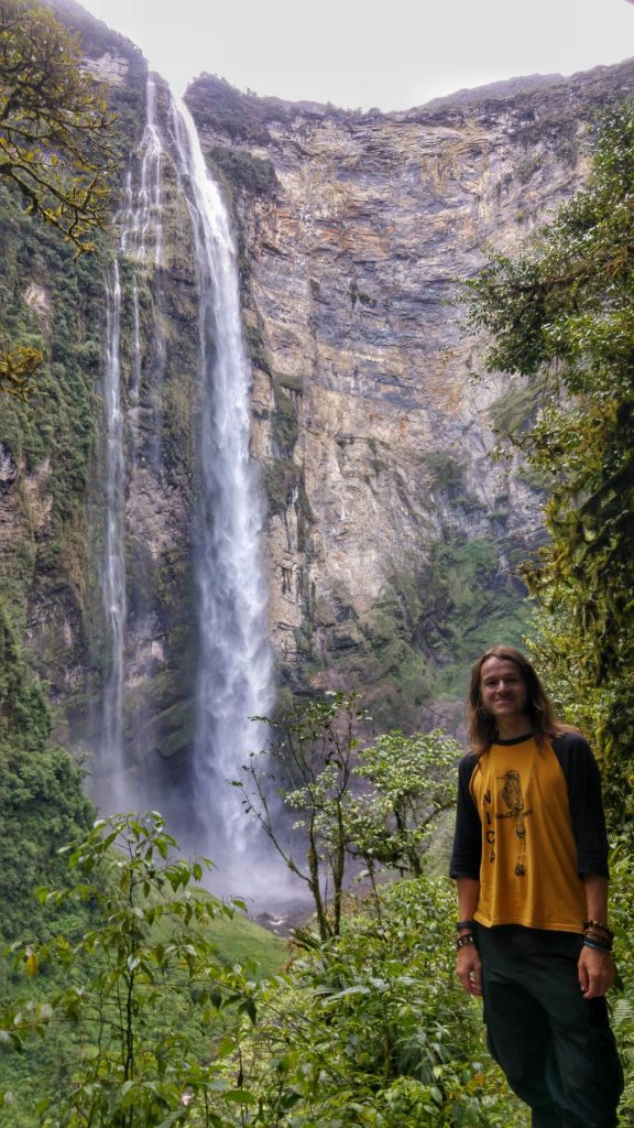 Standing at Gocta Waterfall